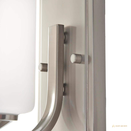 Light Archon Vesper 4.5 in. 1-Light Wall Sconce with Frosted Opal Shade, Brushed Nickel - installed view