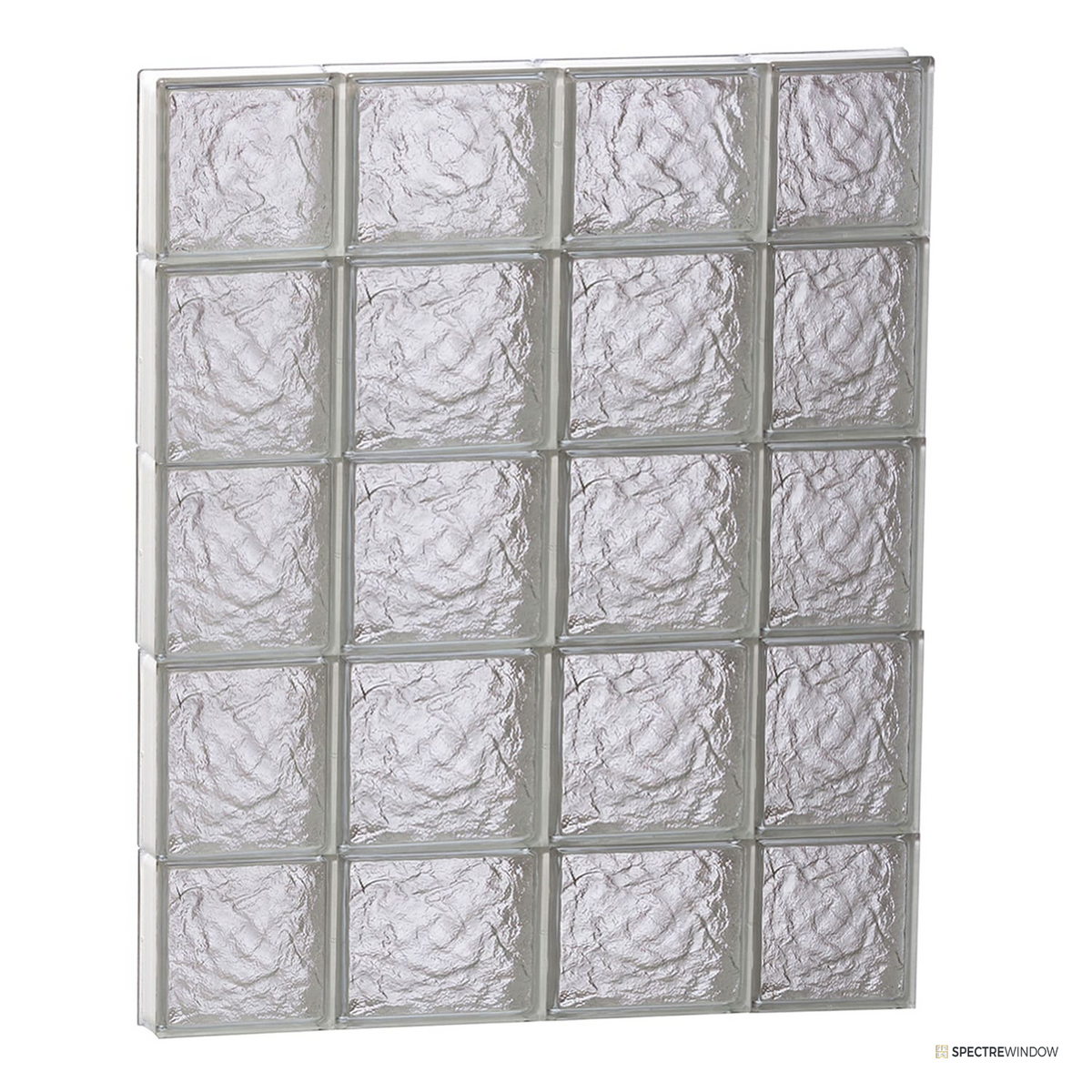 Spectre Window 31 in. x 23.25 in. Frameless Glass Block Replacement Window, Privacy Patterns - installed view