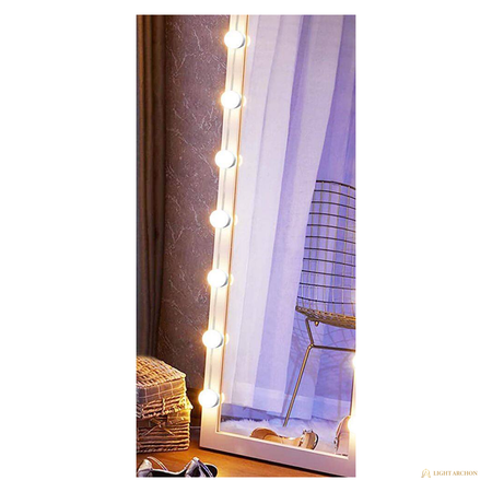 Light Archon Encore 14-Light Tunable USB Mirror Light Kit with Memory Dimmer, White - installed view