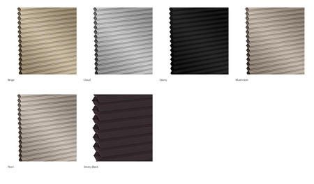 Vanguard Shade Top Down Bottom Up Cordless Cellular Shade, Blackout, Custom Cut - colorway overview