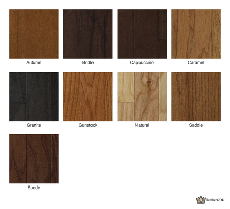 Lumber God Engineered Hardwood Flooring, 3/8 in, Maple and Red Oak - finish options overview