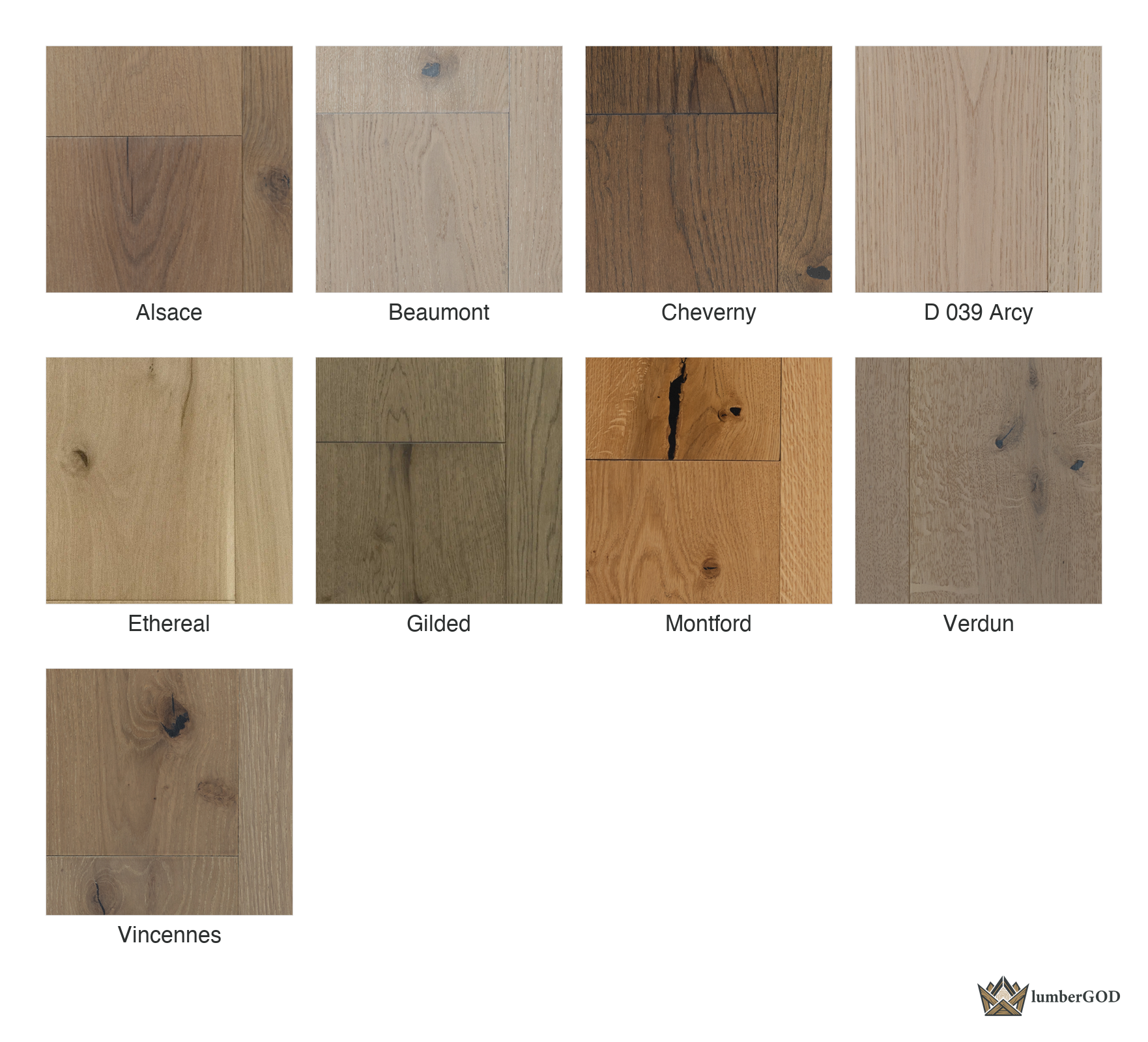Lumber God Engineered European White Oak Flooring, 7-1/2 in Wide Plank - finish options overview