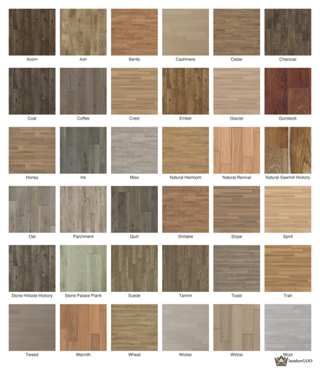 Lumber God 12 mm Dense Core Laminate Wood Flooring, Embossed in Register - finish options overview
