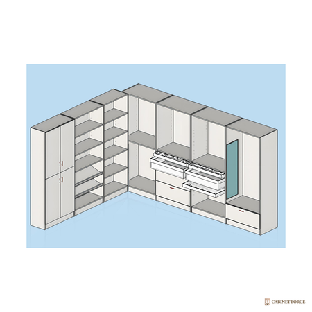 Cabinet Forge Closet Tower Cabinet Set - product view