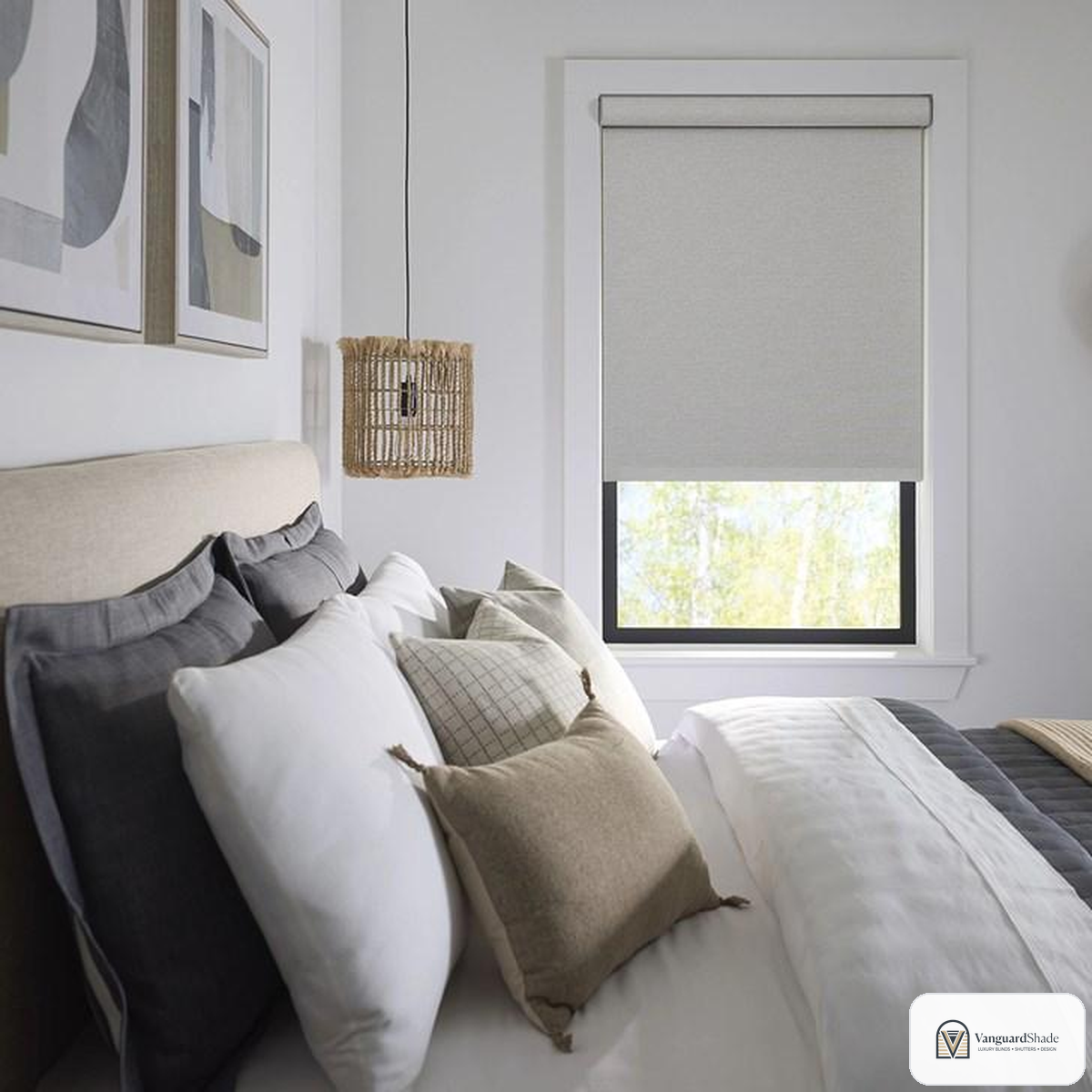 Vanguard Shade No Drill Roller Shade, Light Filtering, Custom Cut - alternate view
