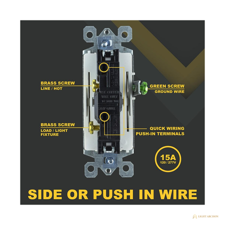 Light Archon Cadence 15A Rocker Wall Switch 20-Pack - angle view