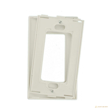 Light Archon Veil 1-Gang Screwless Decorator Wall Plate, White - angle view