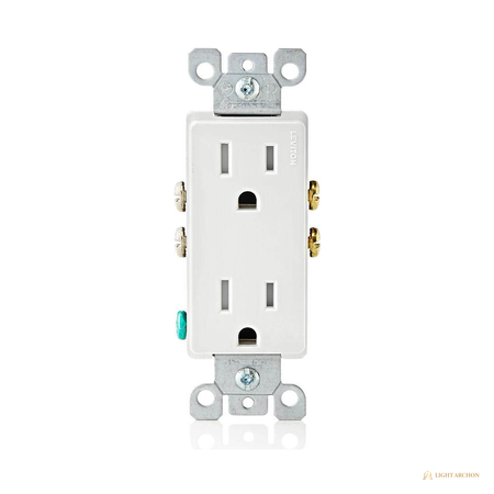 Light Archon Crestline 15A Duplex Outlet 10-Pack - angle view