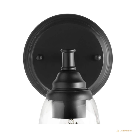 Light Archon Bellwyn 5.6 in. 1-Light Wall Sconce with Clear Bell Shade - angle view