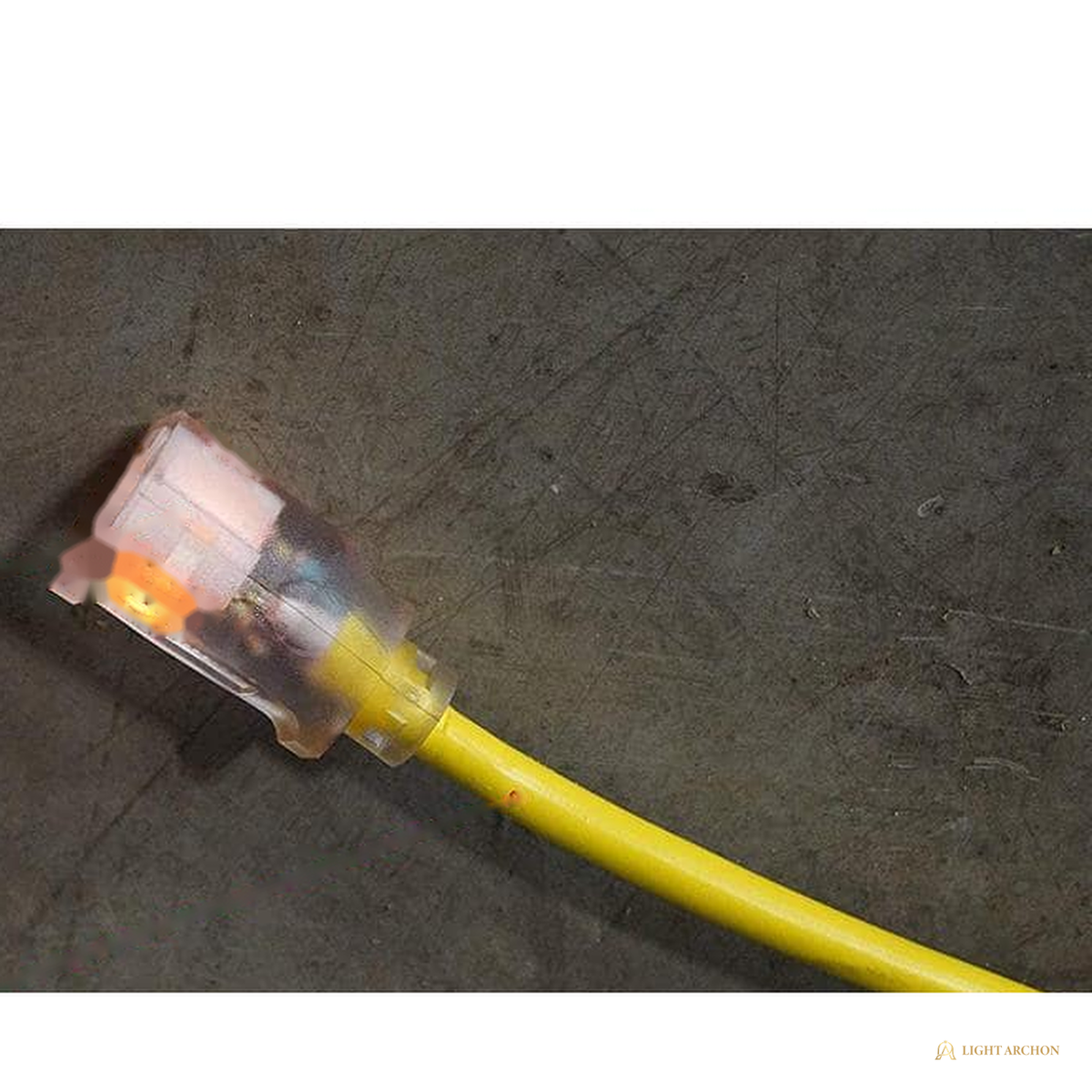 Light Archon Beacon 50 ft. 12/3 Heavy-Duty Outdoor Extension Cord with Lighted End - angle view