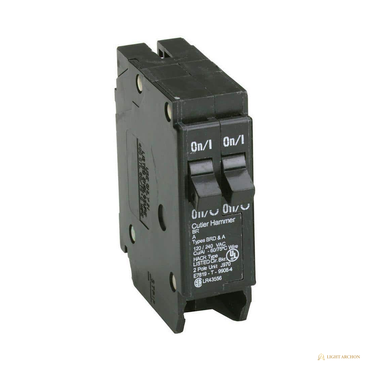 Light Archon Aegis 20A Single-Pole Circuit Breaker - angle view