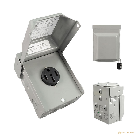 Light Archon PowerDock Outdoor Power Outlet Panels - angle view