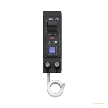 Light Archon Talos 20A Single-Pole Circuit Breaker - angle view