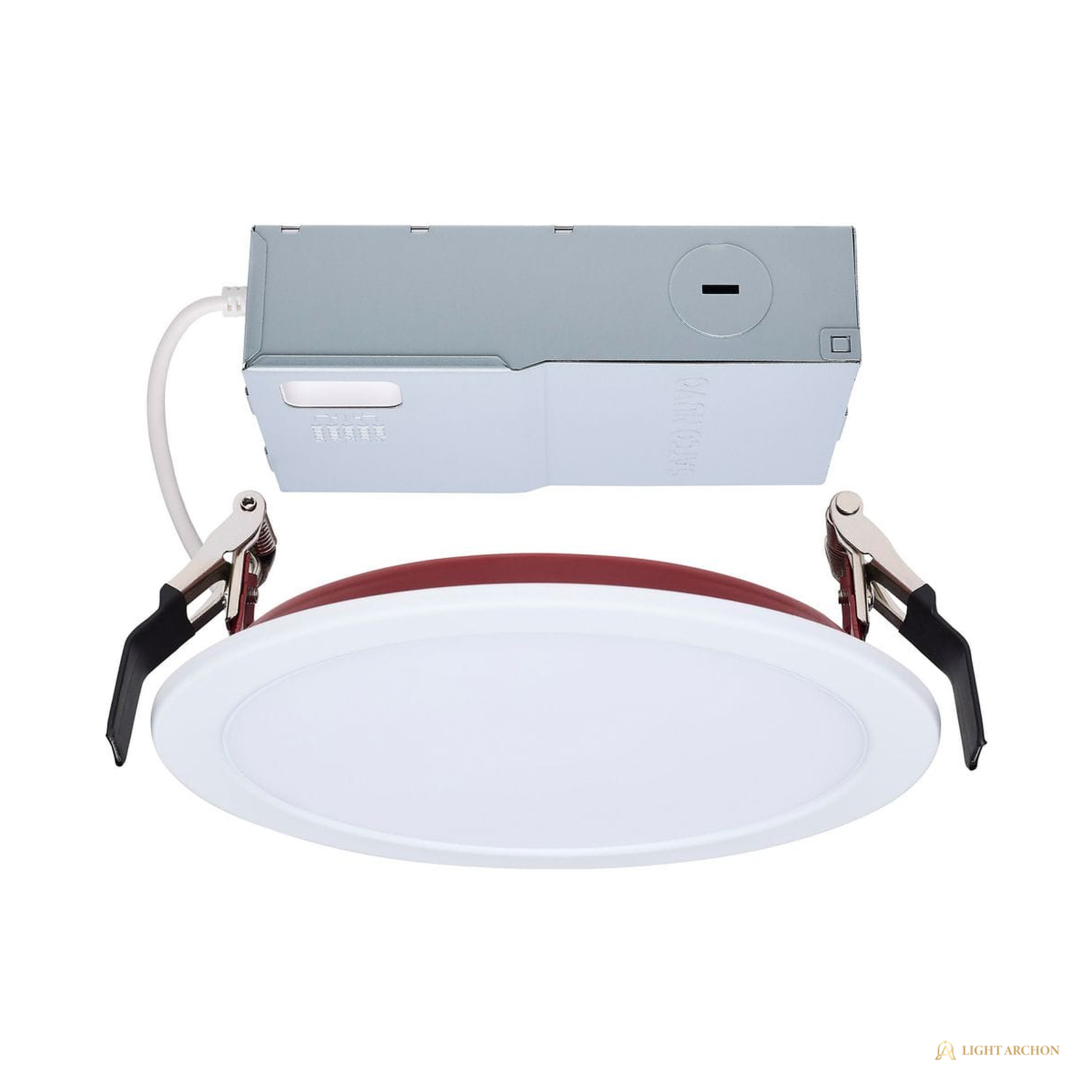 Light Archon Pyra Fire Rated Direct Wire LED Recessed Trim, Selectable CCT, 90 CRI - construction detail