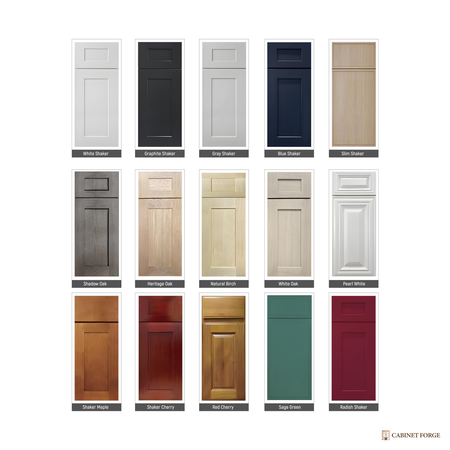 Cabinet Forge Shadow Oak Wall Cabinet Set - finish options