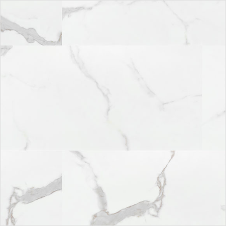 Lumber God 12 Mil Rigid Core Luxury Vinyl Tile, 12x24, Stone and Marble Looks - Calacatta Marbello finish swatch