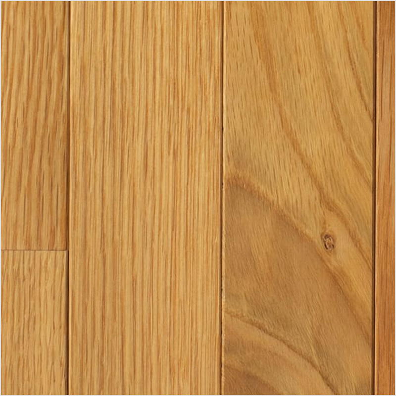 Lumber God Solid Red Oak Strip Flooring, 3/4 in, Prefinished - Caramel finish swatch