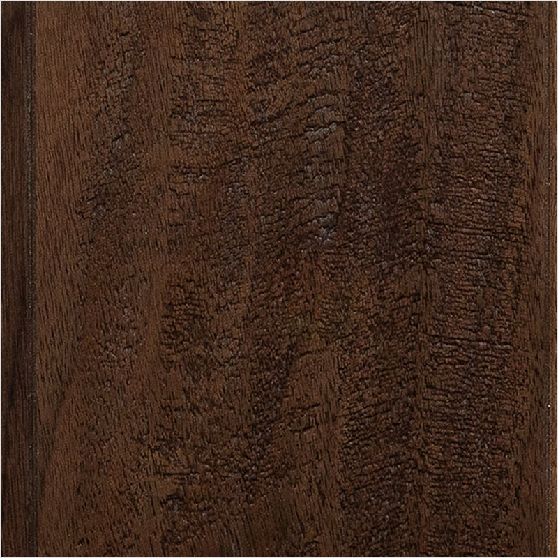 Lumber God Engineered Hardwood Flooring, 5 in Wide Plank, Hickory Red Oak and Walnut - Colonial finish swatch