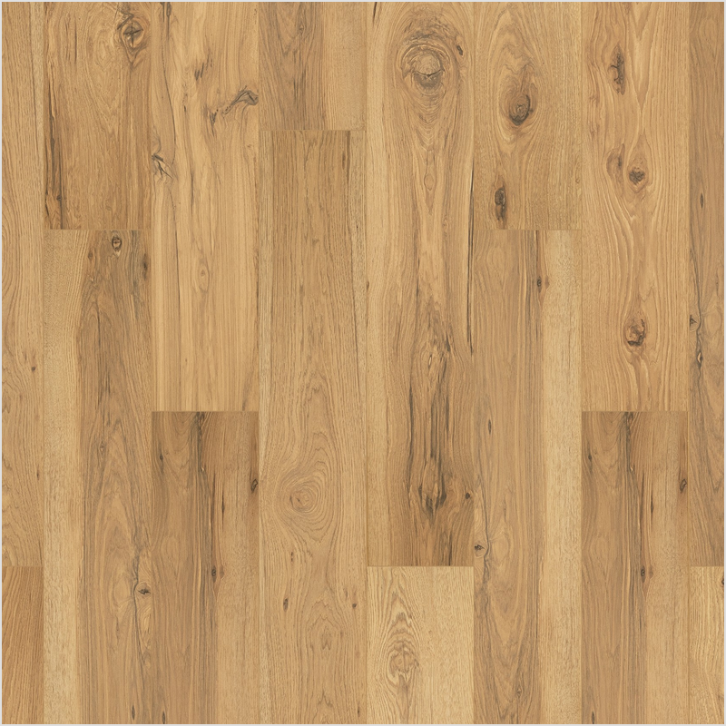 Lumber God AC4 Laminate Wood Flooring, 8 mm with Attached Pad - Fox Hollow Pecan finish swatch