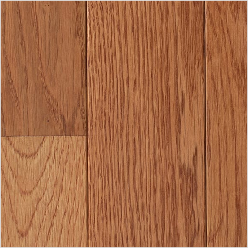 Lumber God Solid Red Oak Strip Flooring, 3/4 in, Prefinished - Gunstock finish swatch