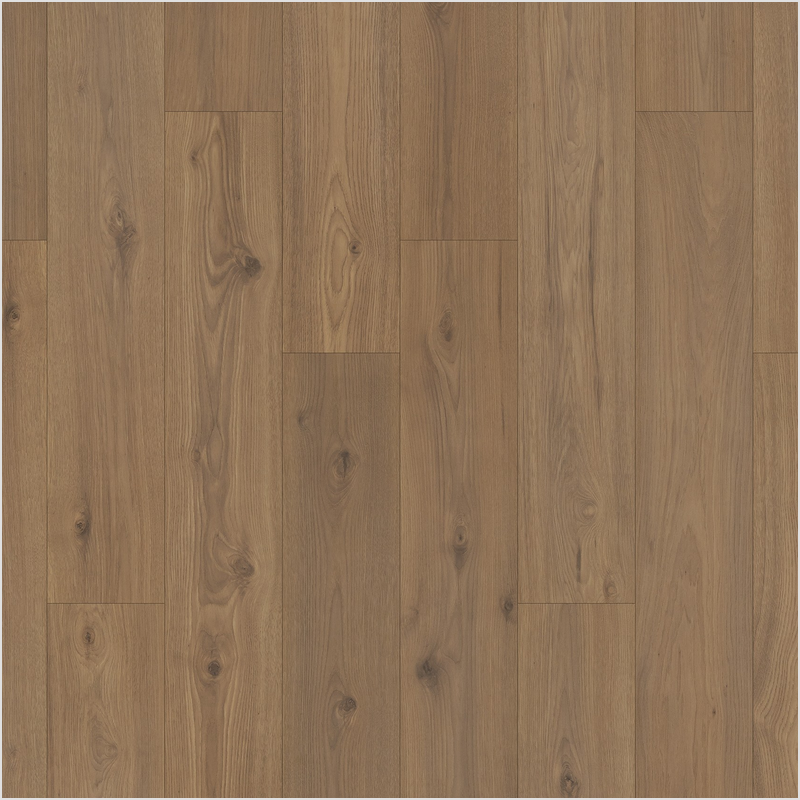 Lumber God AC4 Premium Laminate Wood Flooring, 12 mm with Attached Pad - Hazelnut Hickory finish swatch