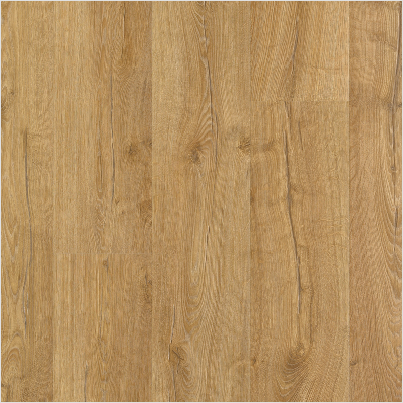 Lumber God AC4 Water Resistant Laminate Wood Flooring, 10 mm with Attached Pad - Marigold Oak finish swatch