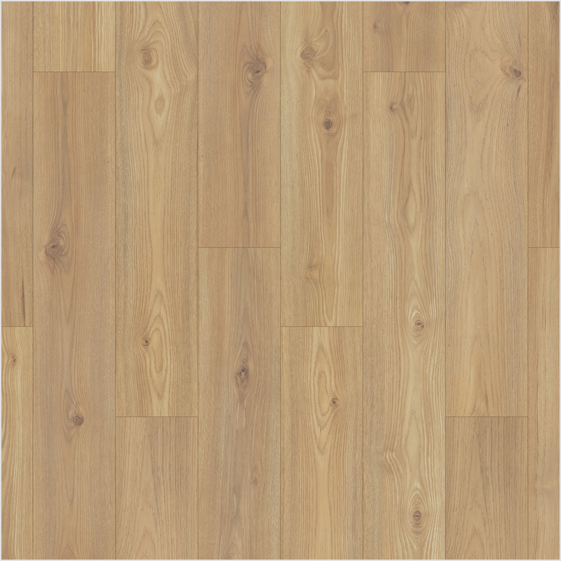 Lumber God AC4 Premium Laminate Wood Flooring, 12 mm with Attached Pad - Natural Hickory finish swatch