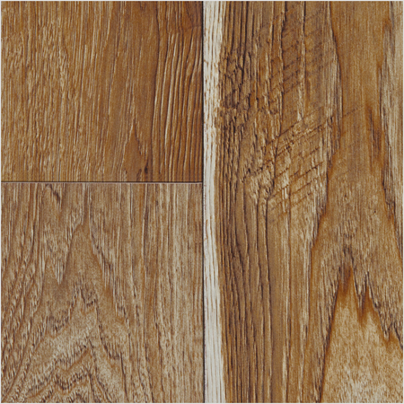 Lumber God 12 mm Dense Core Laminate Wood Flooring, Embossed in Register - Natural Sawmill Hickory finish swatch