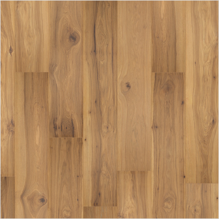 Lumber God AC4 Premium Laminate Wood Flooring, 12 mm with Attached Pad - Nutshell Hickory finish swatch