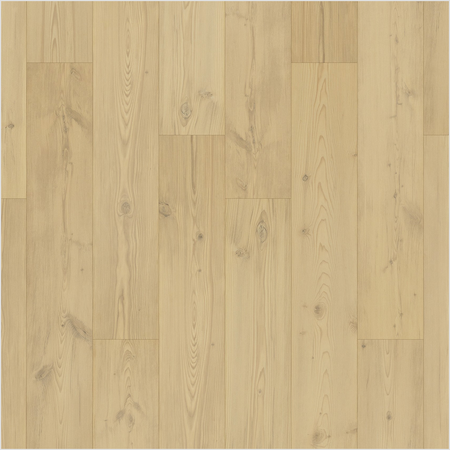 Lumber God AC4 Premium Laminate Wood Flooring, 12 mm with Attached Pad - Raw Pine finish swatch