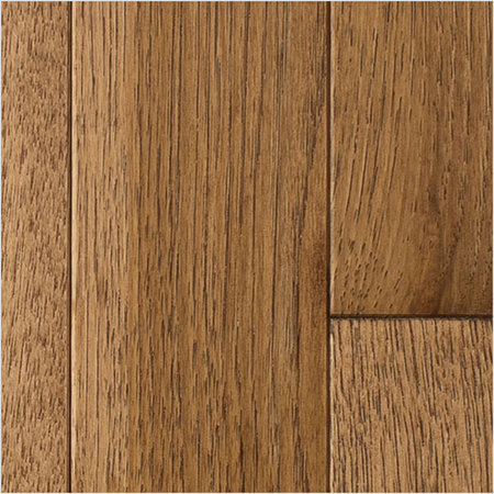 Lumber God Solid Hickory Hardwood Flooring, 3/4 in, Prefinished - Saddle finish swatch