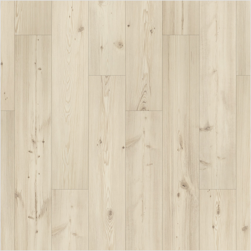 Lumber God AC4 Premium Laminate Wood Flooring, 12 mm with Attached Pad - Shale Pine finish swatch