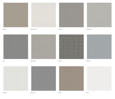 Vanguard Shade Fabric Roller Shade, Light Filtering, Custom Cut - colorway overview