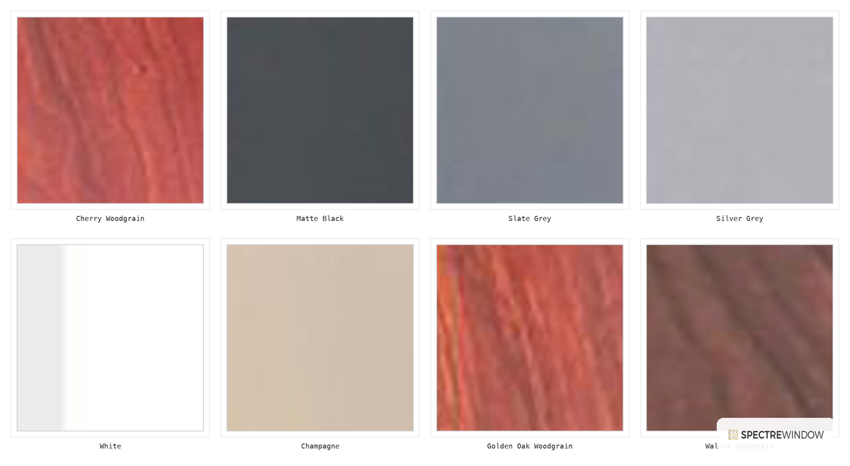 Spectre Window 72 Series Aluminum Sliding Window, Insulated Glass - finish swatch overview