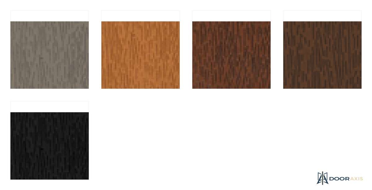 Door Axis 36 in x 80 in Modern 5-Lite Fiberglass Prehung Front Door, Frosted Glass - finish options