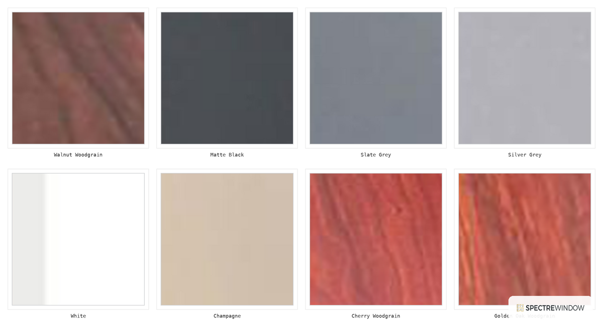 Spectre Window 85 Series Three Track Aluminum Sliding Window with Screen Track - finish swatch overview