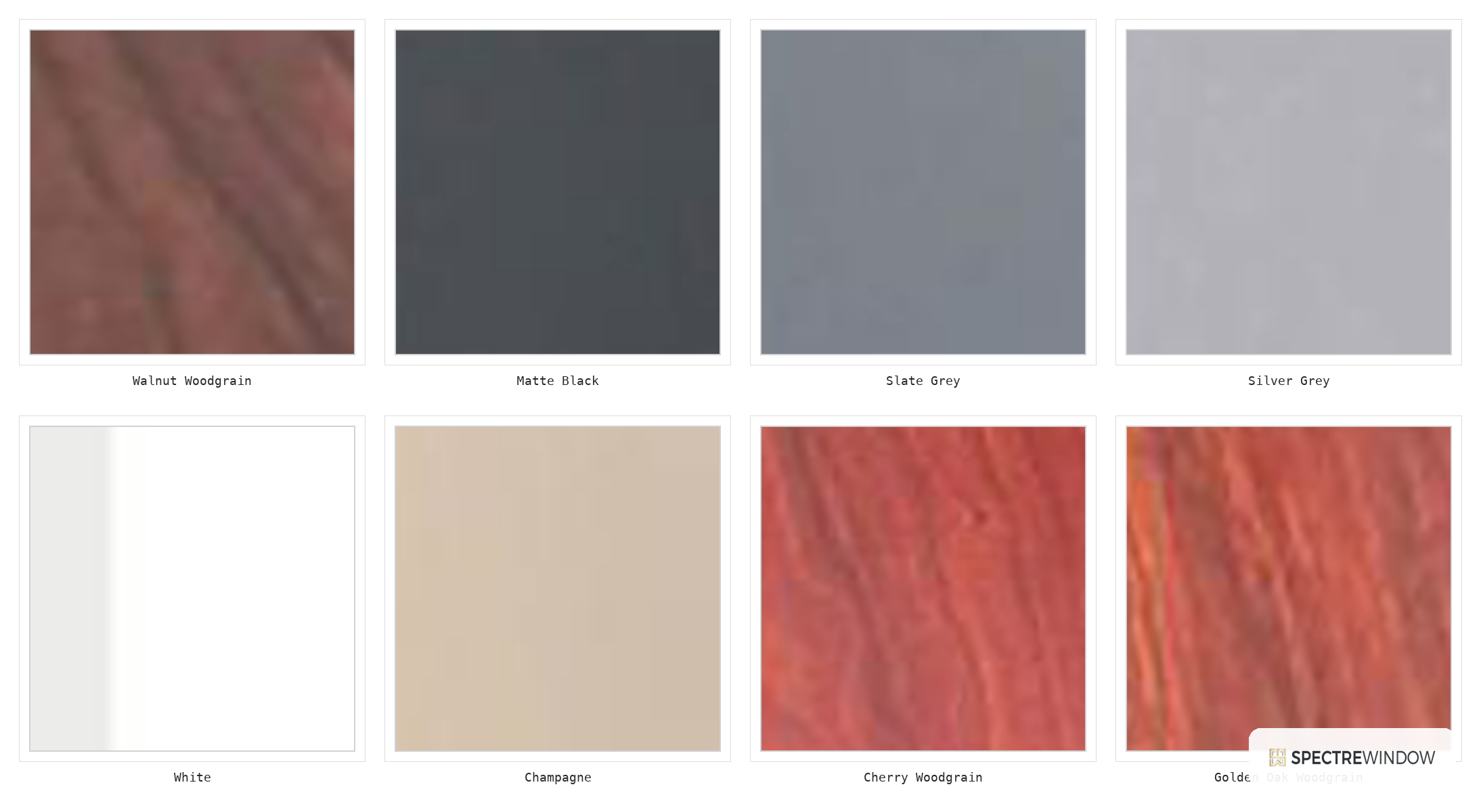 Spectre Window 85 Series Three Track Aluminum Sliding Window with Screen Track - finish swatch overview