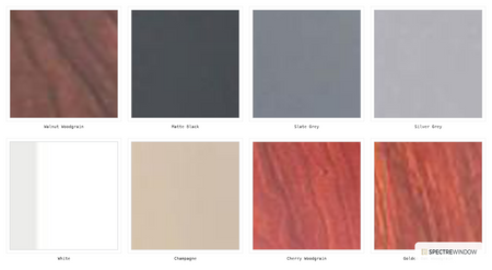 Spectre Window 85 Series Three Track Aluminum Sliding Window with Screen Track - finish swatch overview