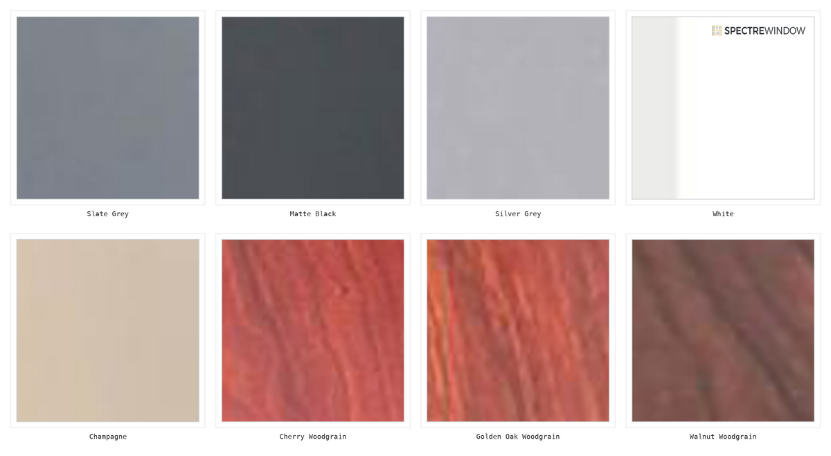 Spectre Window 70 Series Thermally Broken Aluminum Casement Window, Insulated Glass - finish swatch overview