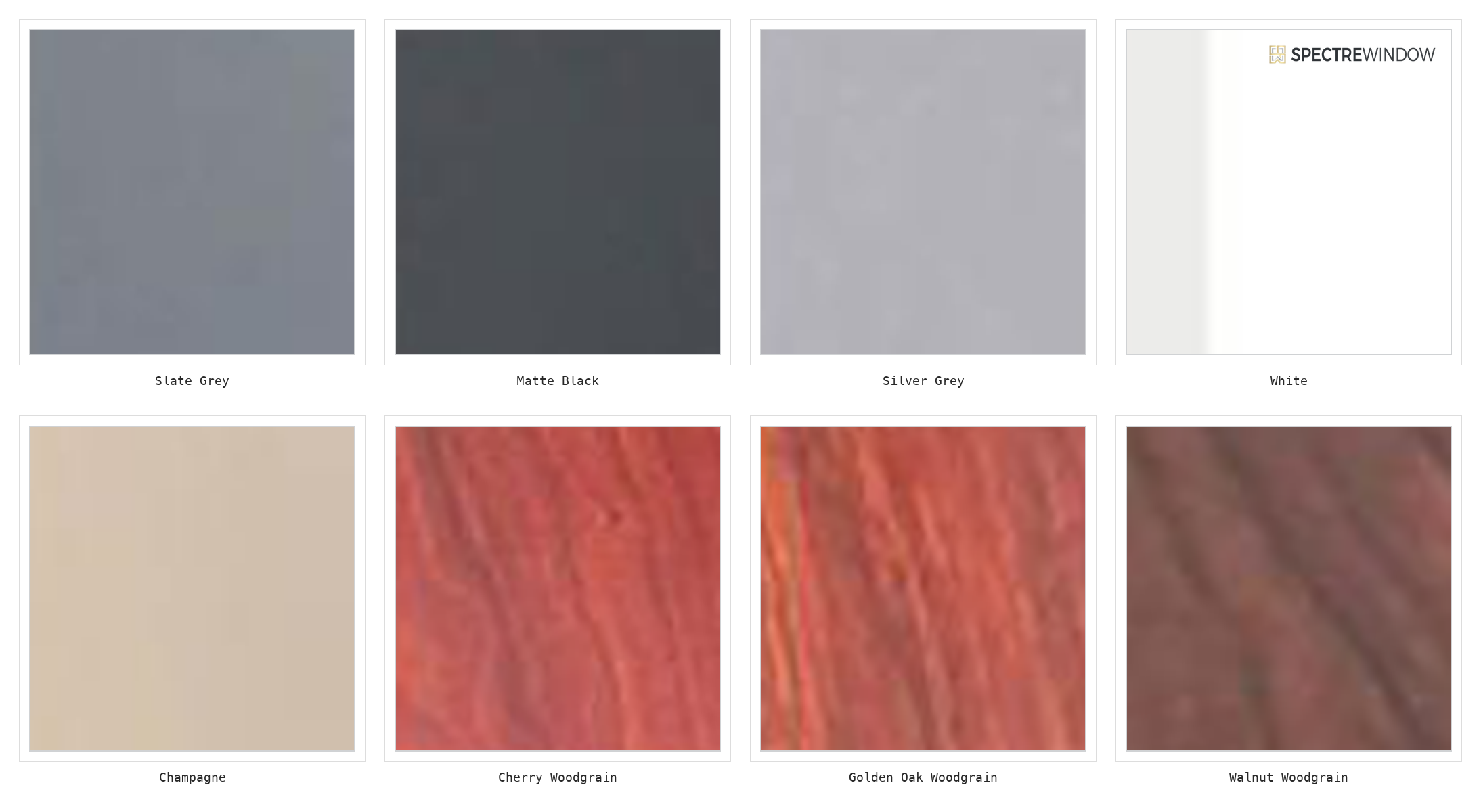 Spectre Window 70 Series Thermally Broken Aluminum Casement Window, Insulated Glass - finish swatch overview