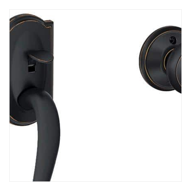 Door Axis Entry Grip Handleset with Interior Lever or Knob - finish swatch