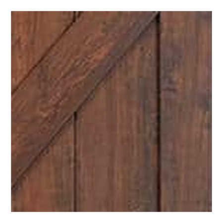 Door Axis 36 in x 84 in K-Frame Plank Knotty Pine Sliding Barn Door with Track Hardware Kit - finish swatch