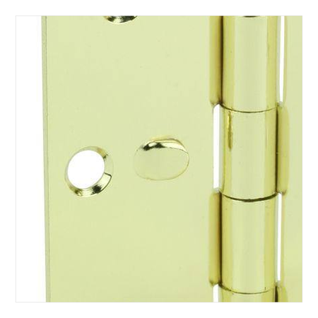 Door Axis Security Door Hinge with Safety Stud, Brass Finish - finish swatch