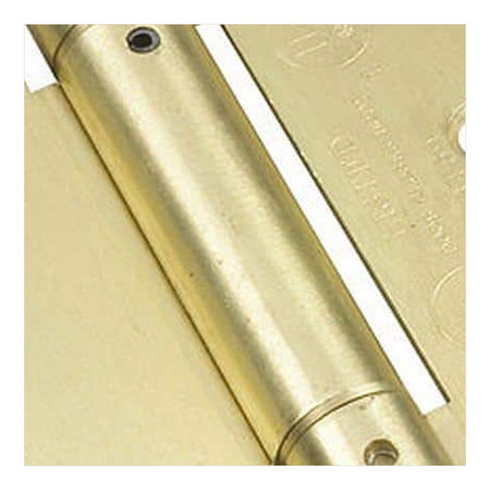 Door Axis Self-Closing Full Mortise Spring Hinge, 3-1/2 in Brass - finish swatch