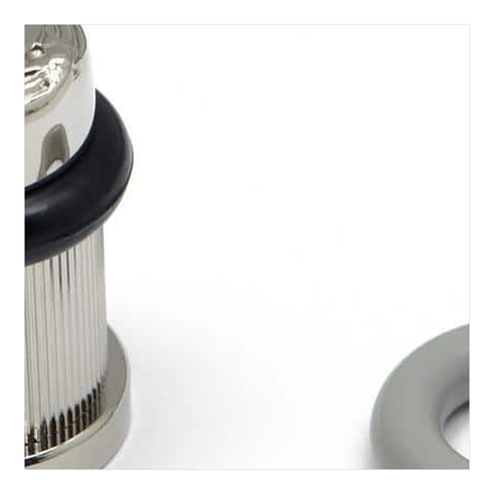 Door Axis Solid Brass Ribbon and Reed Bullet Floor Door Stop - finish swatch