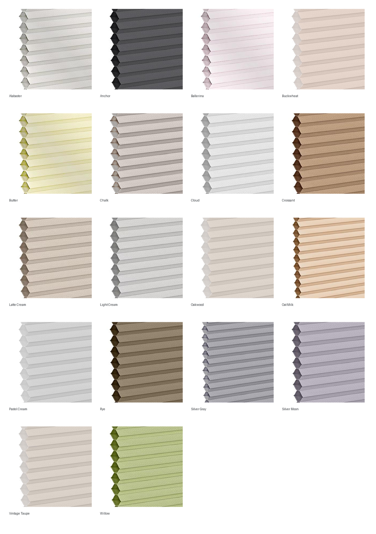 Vanguard Shade Motorized Cellular Shade, Rechargeable, Custom Cut - colorway overview