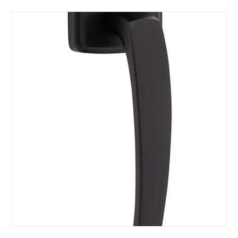 Door Axis Matte Black Exterior Grip Door Handleset - finish swatch
