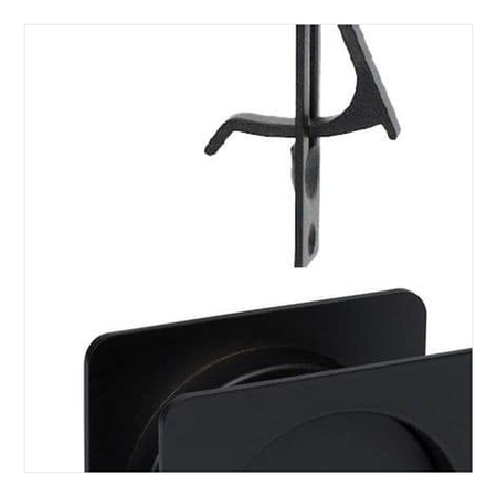 Door Axis Square Passage Pocket Door Lock, Matte Black - finish swatch