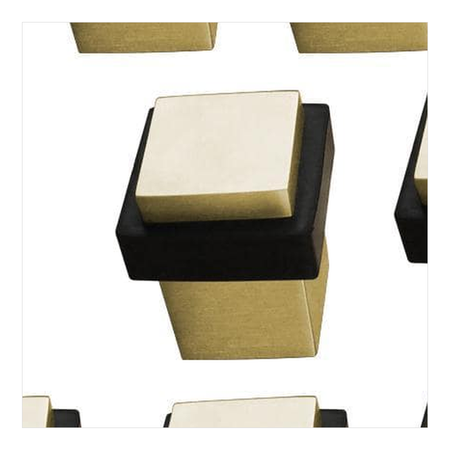Door Axis Stainless Steel Square Floor Door Stop, Satin Brass, 10-Pack - finish swatch