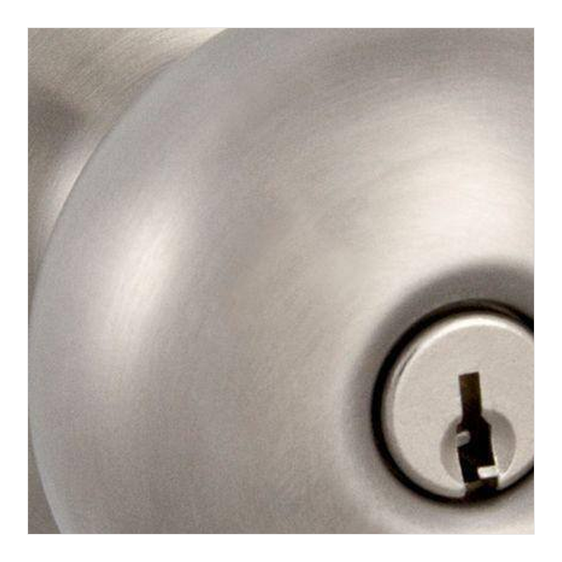 Door Axis Stainless Steel Keyed Entry Door Knob, Flat Ball Profile - finish swatch